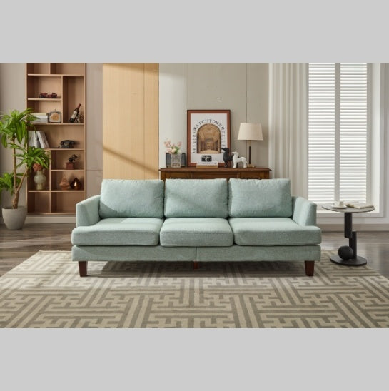 Fabric 3 Seater Couch With 2 USB in Light Green