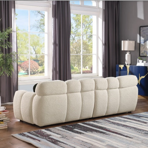 3 Seat Boucle Sofa in Black