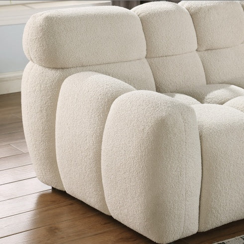 3 Seat Boucle Sofa in Black