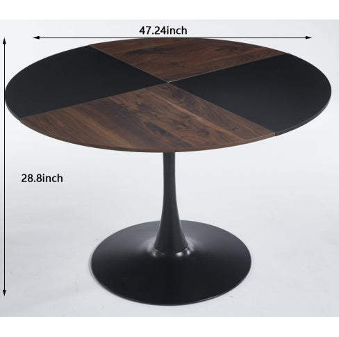 5 pieces Mid-Century Dining Set with Metal Leg