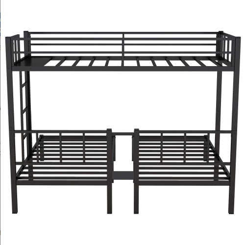 Twin Over Twin & Twin Bunk Beds For 3 in Black Metal