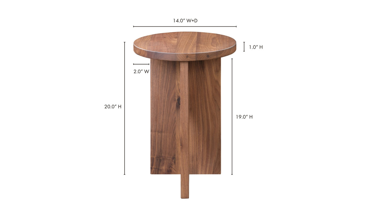 Grace Accent Table Walnut Brown