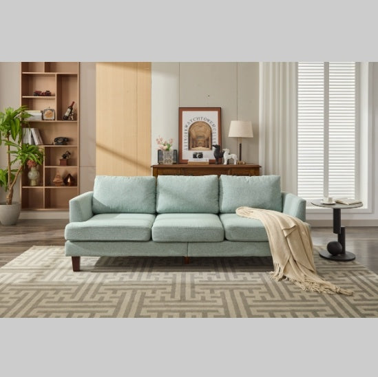 Fabric 3 Seater Couch With 2 USB in Light Green