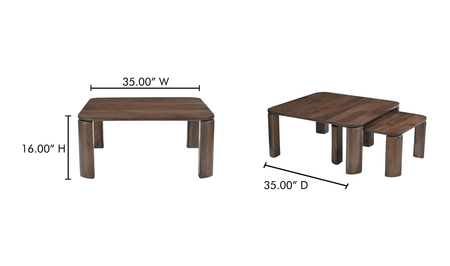 Bailey Nesting Coffee Table Deep Brown