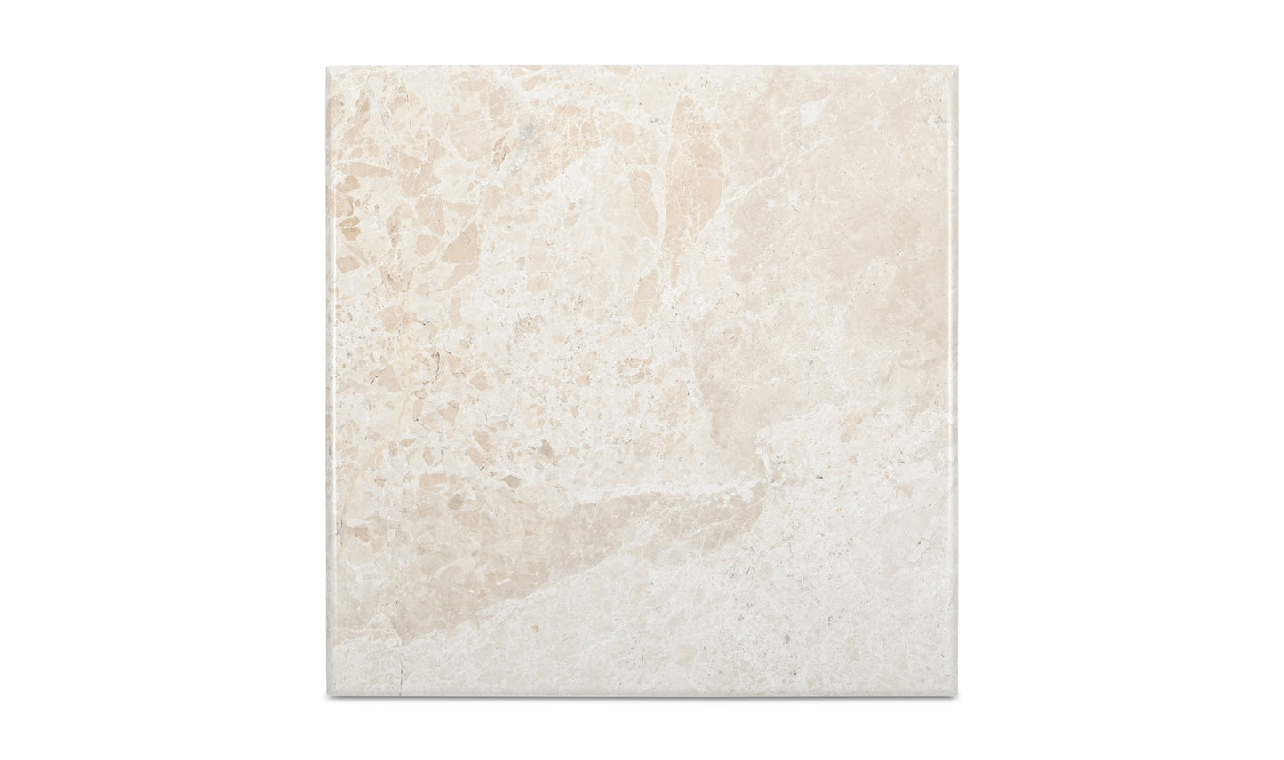 Forum Side Table Cream Marble