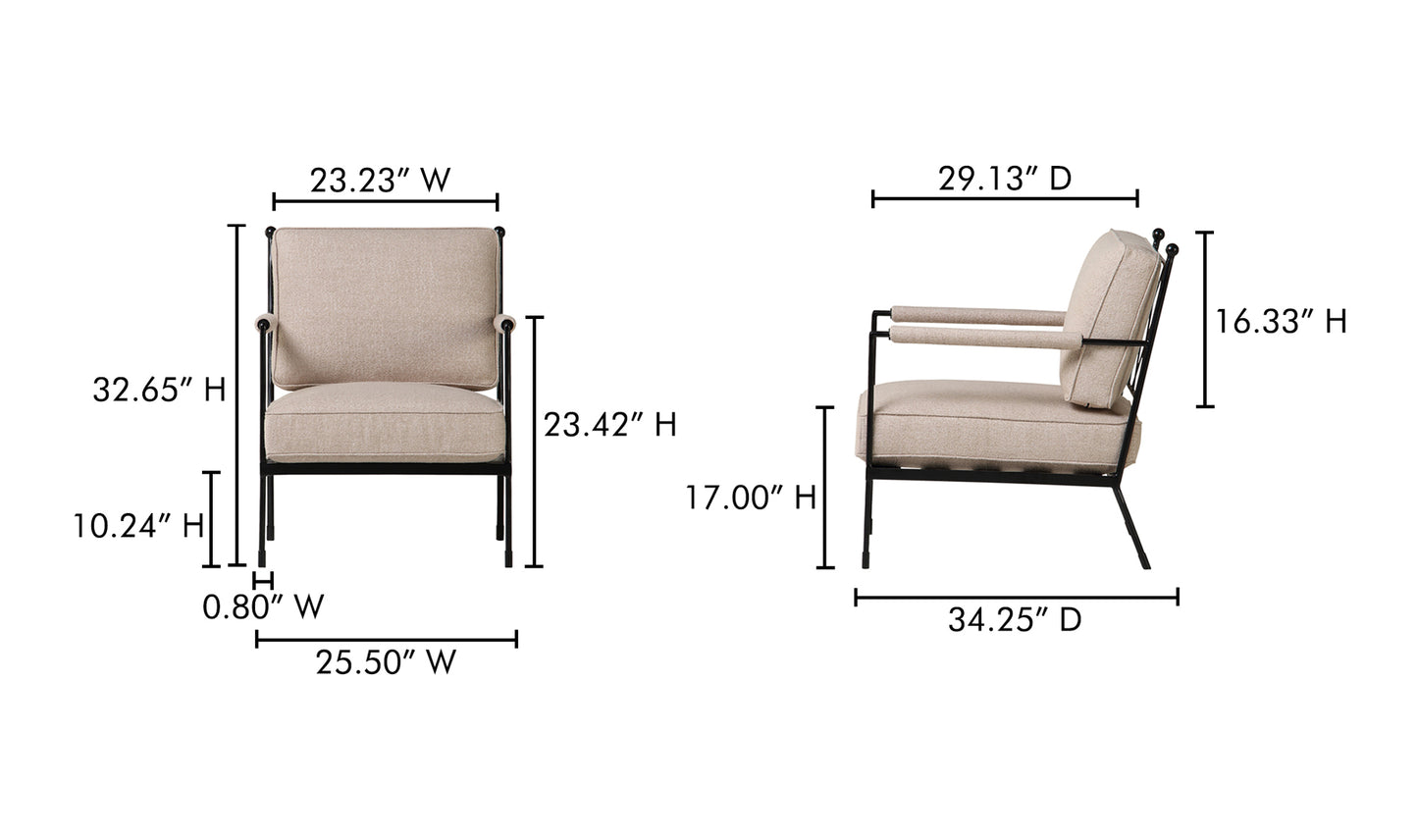 Vecchia Accent Chair Beige