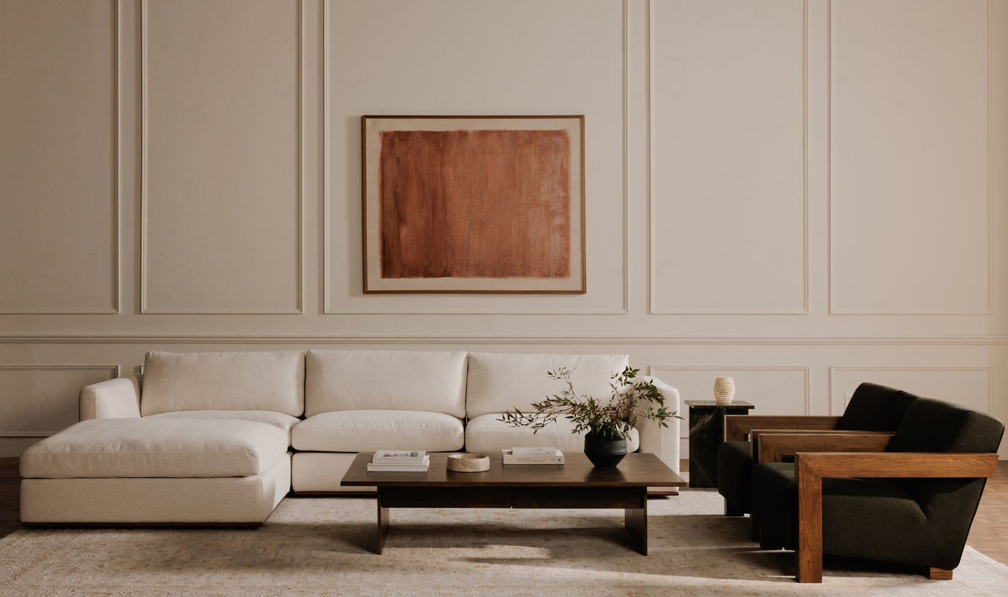 Garnet Lounge Chair Olive Wool Blend