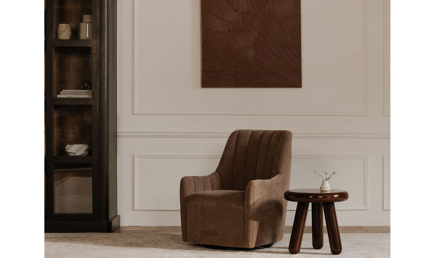 Bowie Swivel Chair Cool Brown