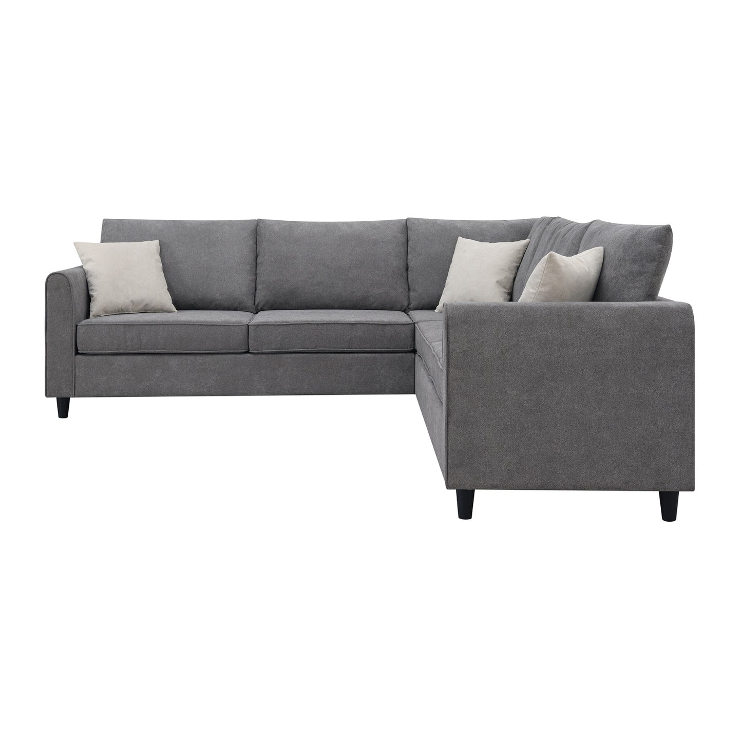 Modern Grey L-Shape Sectional Sofa