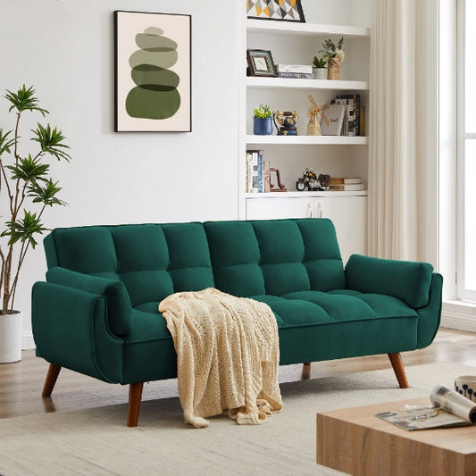 Forest Green Modern Fabric Sofa