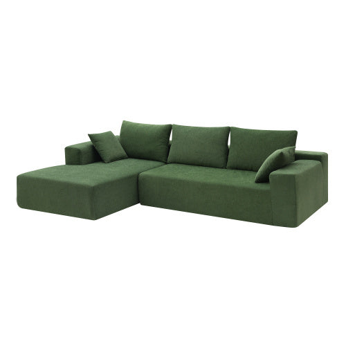 Modular Combination Living Room Sofa Set in Army Green