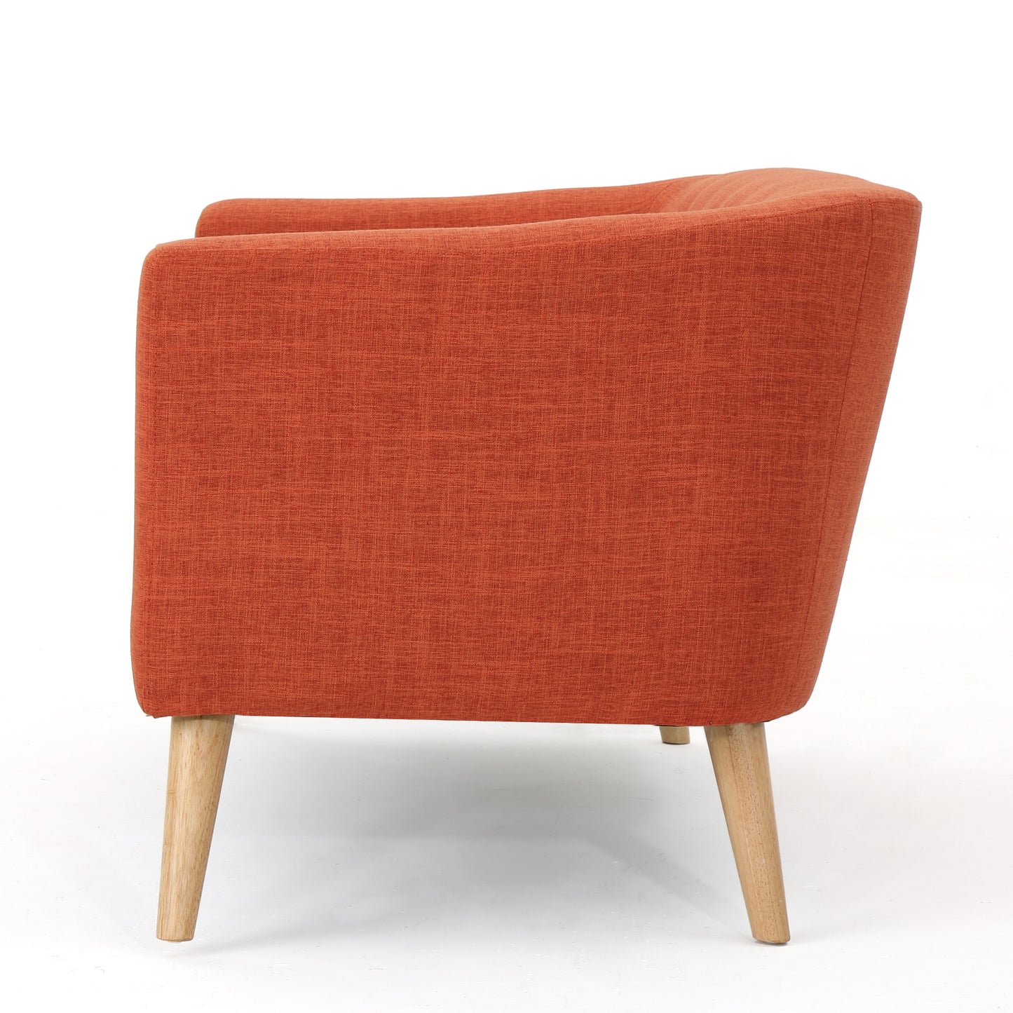 Modern Burnt Orange Double Sofa