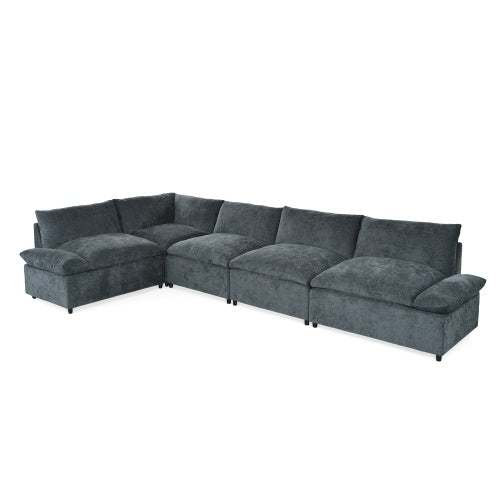 Modular Deep Gray Sectional Sofa
