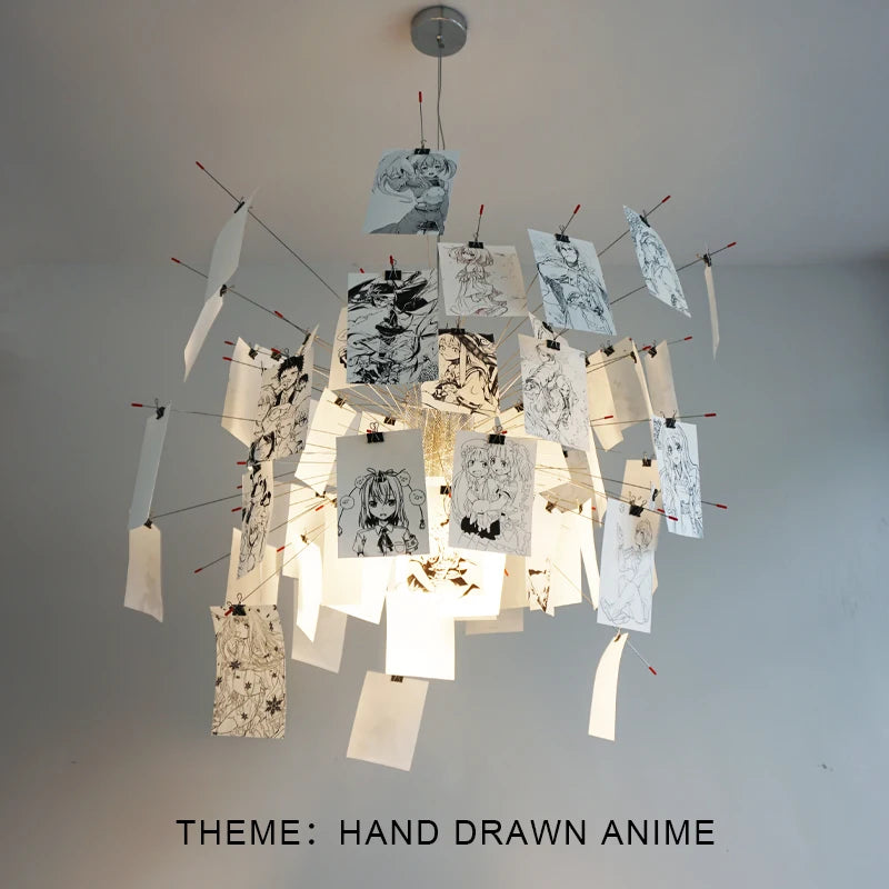 2022 Modern Lustre Photo DIY Chandelier indoor Lighting LED E27 Pendant Ceiling Lamp For Living Dining Room Home Decoration