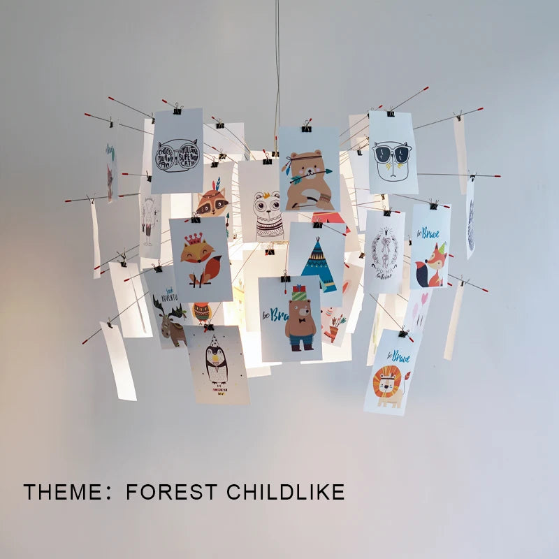 2022 Modern Lustre Photo DIY Chandelier indoor Lighting LED E27 Pendant Ceiling Lamp For Living Dining Room Home Decoration