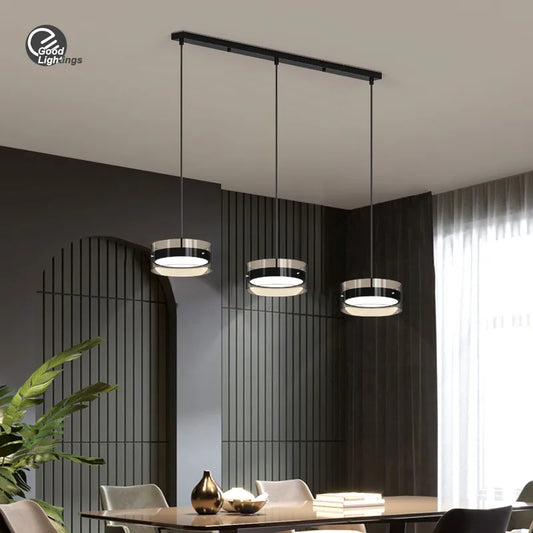 Nordic 3 Head Glass Led Chandelier