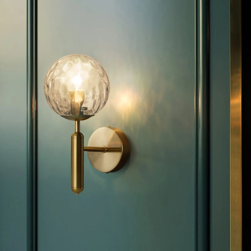 Nordic Modern Wall Lamp Beside Bedroom Glass Ball LED Wall Lights Fixtures Bathroom Mirror Light Stair Light