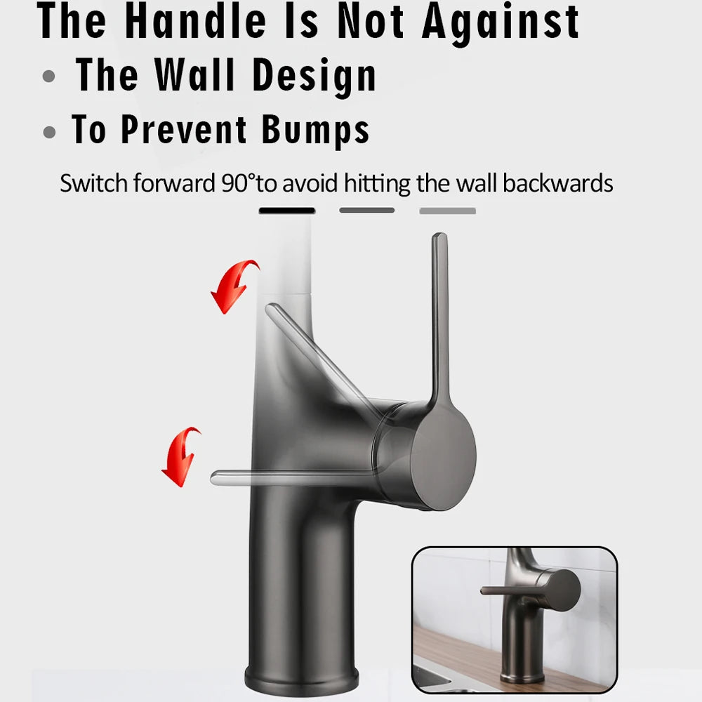Deck Mounted Kitchen Faucet Pull Out Mixer Tap Bagnolux Gun Gray Brass Two Function Single Handle Hot and Cold Water Crane