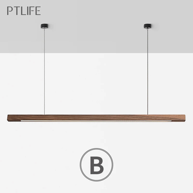 Nordic Real Wood Pendant Lights LED Ceiling Hanging Lamps for Living Room Kitchen Bar Dining Table Chandelier Room Decoration