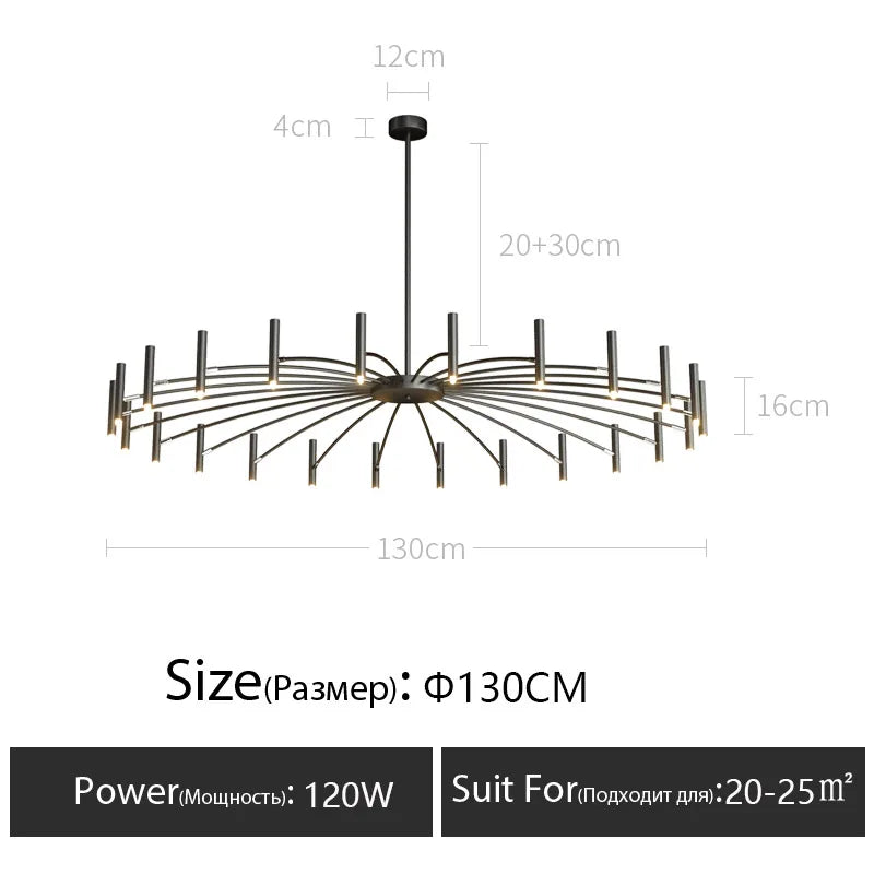 Nordic Chandelier Modern LED 12/24 Adjustable Lights