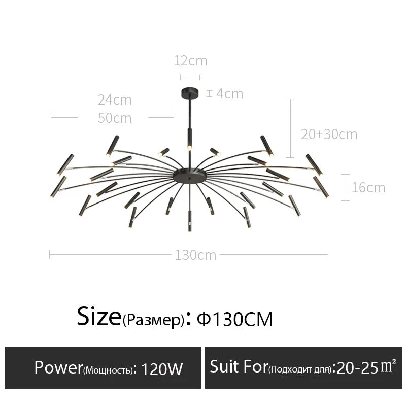 Nordic Chandelier Modern LED 12/24 Adjustable Lights