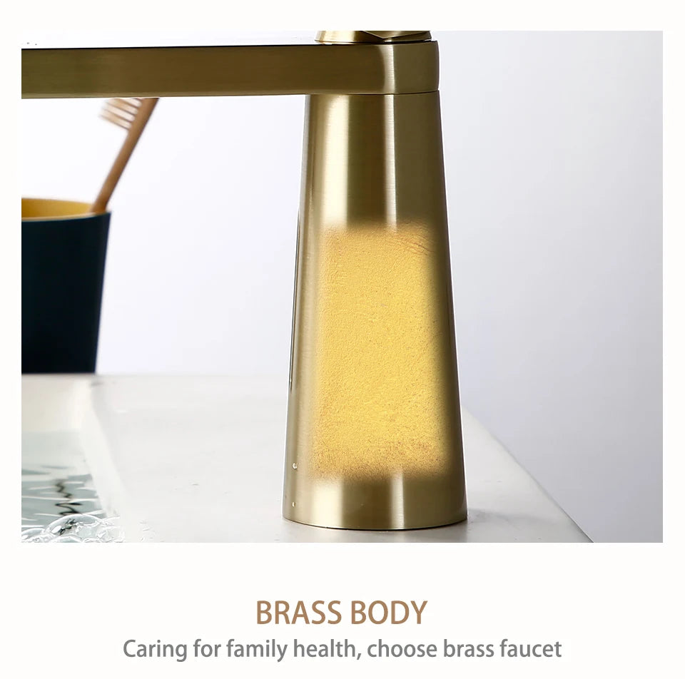Brass Basin Bathroom Sink Faucet Single Hole Single Handle Hot And Cold Water Deck Mounted Mixer Tap Smesiteli