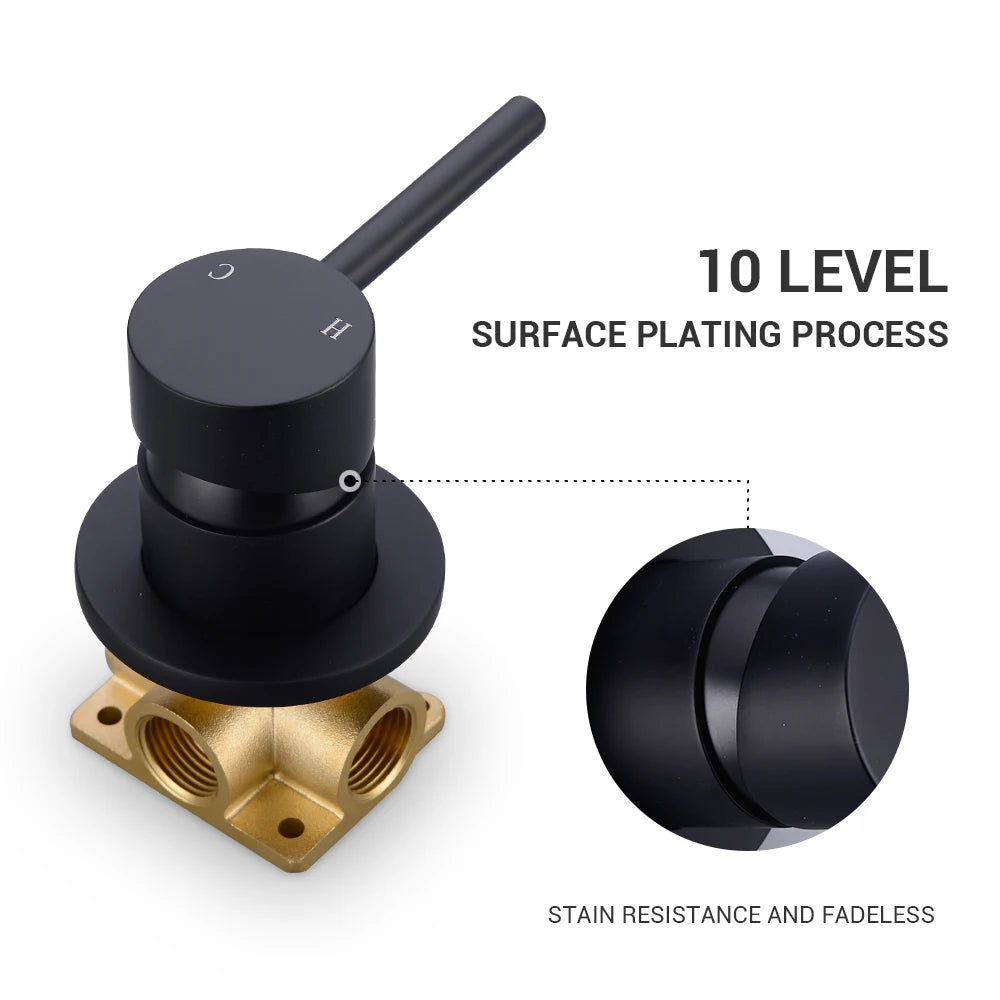 Black Bathroom Sink Faucet  Brass Tap Hot Cold Wash Basin Water Swivel Spout Wall Mounted Bath Mixer Brushed Gold Gunmetal