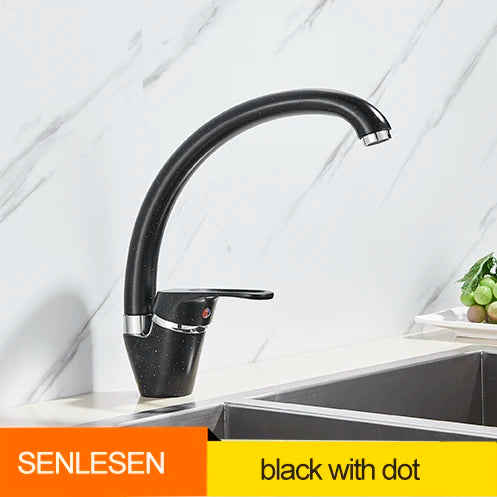 Senlesen Kitchen Sink Faucet Brass 4 Colors Single Handle Hot Cold Water Mixer Tap Sprayer Nozzle Mounted Para Kitchen Faucets