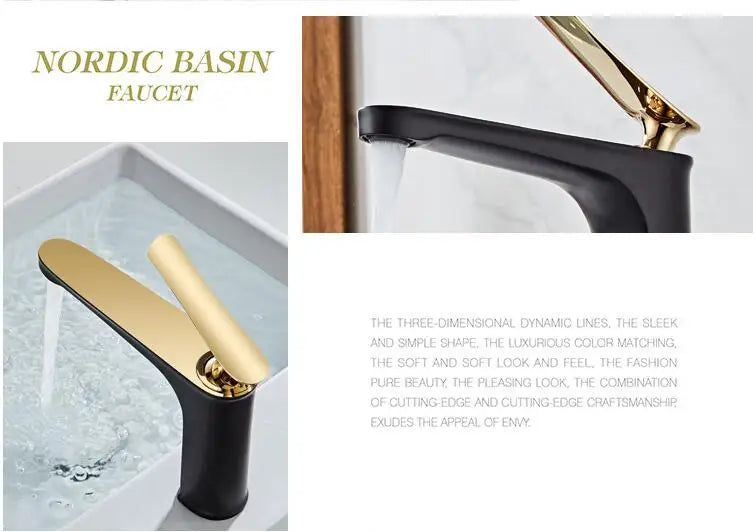 Basin Faucet Bathroom Hot Cold Sink Tap Brass Chrome Gold Fashion Single Lever Bathroom Brass Water Mixer Crane