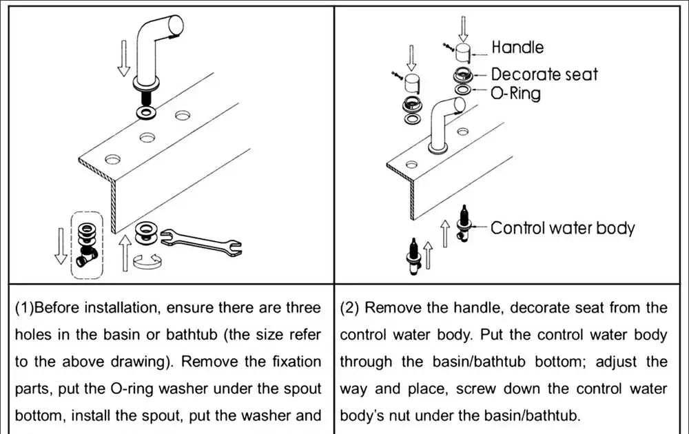 Rozin Black Basin Faucet Wall Mounted Dual Handles Bathroom Faucets Swivel Spout Antique Brass Crane Hot Cold Water Mixer Tap