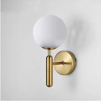 Nordic Modern Wall Lamp Beside Bedroom Glass Ball LED Wall Lights Fixtures Bathroom Mirror Light Stair Light