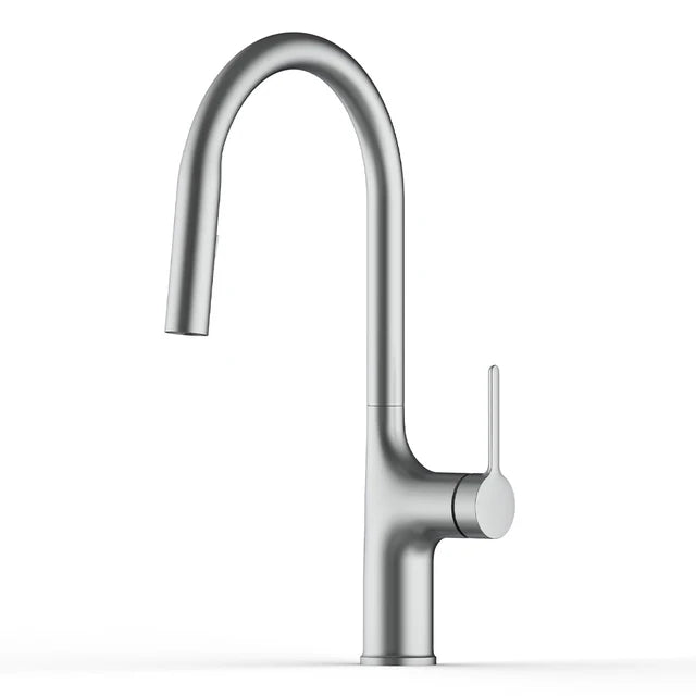 Deck Mounted Kitchen Faucet Pull Out Mixer Tap Bagnolux Gun Gray Brass Two Function Single Handle Hot and Cold Water Crane
