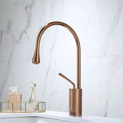 Tuqiu Bathroom Faucet Gold Marble Basin Faucet  Hot and Cold Sink Faucet Brass Faucet  Kitchen Faucet Swivel Sink Water Crane