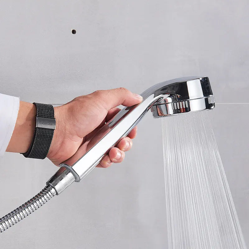 Black Shower Panel Column LED Bathroom Shower System