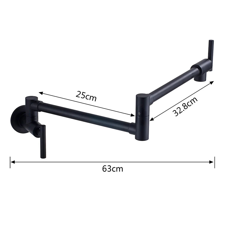 Brushed Gold Kitchen Faucet Wall Mount Bathroom Basin Faucet Cold Water Washing Tap Rotate Folding Spout Brass Vanity Sink Crane
