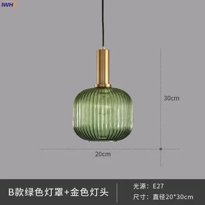 IWHD Nordic Style Glass Pendant Lights Fixtures Bedroom Dinning Living Room Light Modern LED Hanging Lamp Hanglamp Luminaire