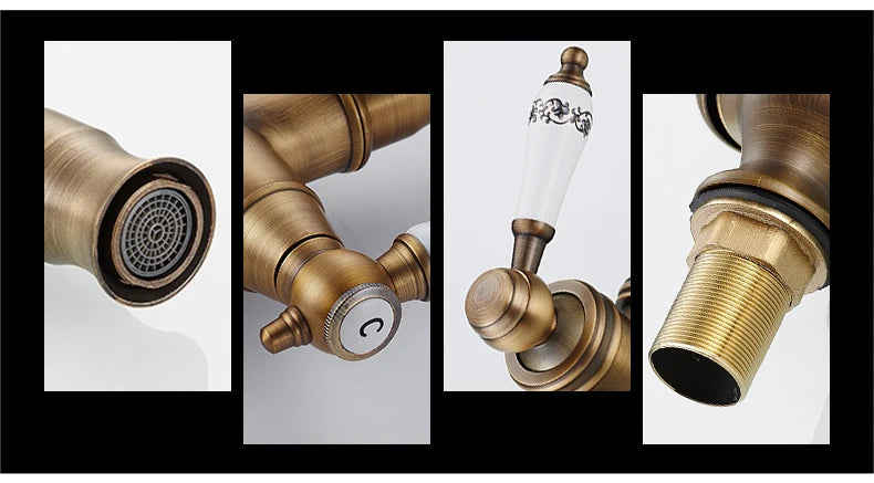 Antique Bronze Kitchen faucets 360 Rotate Swivel Faucet Hot Cold Water Tap Mixer Kitchen Sink Faucet ELK331