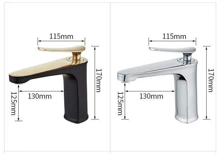 Basin Faucet Bathroom Hot Cold Sink Tap Brass Chrome Gold Fashion Single Lever Bathroom Brass Water Mixer Crane