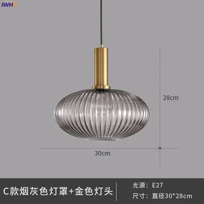IWHD Nordic Style Glass Pendant Lights Fixtures Bedroom Dinning Living Room Light Modern LED Hanging Lamp Hanglamp Luminaire