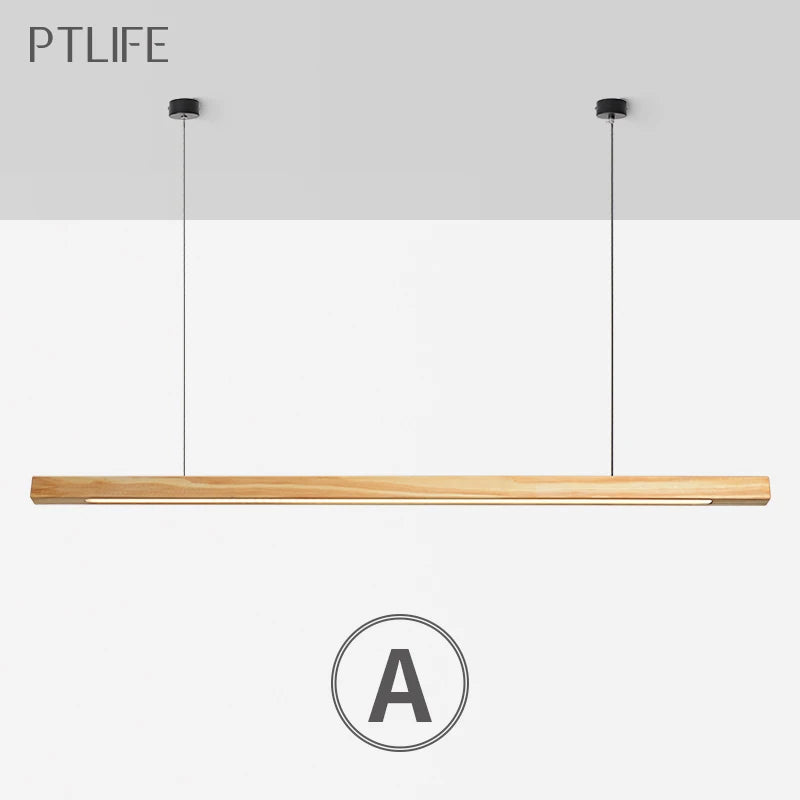 Nordic Real Wood Pendant Lights LED Ceiling Hanging Lamps for Living Room Kitchen Bar Dining Table Chandelier Room Decoration