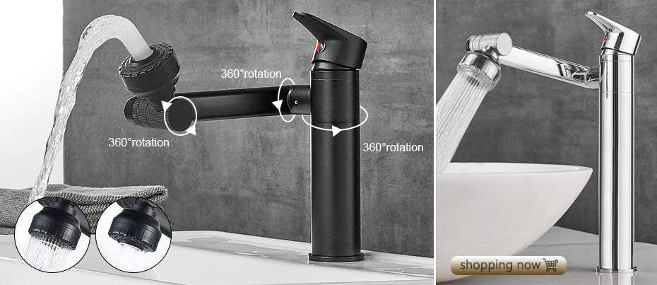 Deck Mounted Black Kitchen Faucets Pull Out Hot Cold Water Filter Tap for Kitchen Two Ways Sink Mixer Kitchen Faucet EL9005