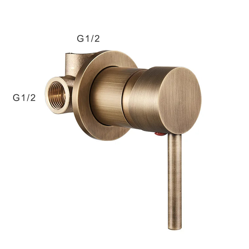 Senlesen Antique Brass Shower Faucets Set Ceramic Valve Core 8 inch Shower Head Wall Mount Hot Cold Mixer Tap Bathroom Faucet