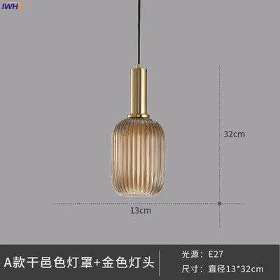 IWHD Nordic Style Glass Pendant Lights Fixtures Bedroom Dinning Living Room Light Modern LED Hanging Lamp Hanglamp Luminaire