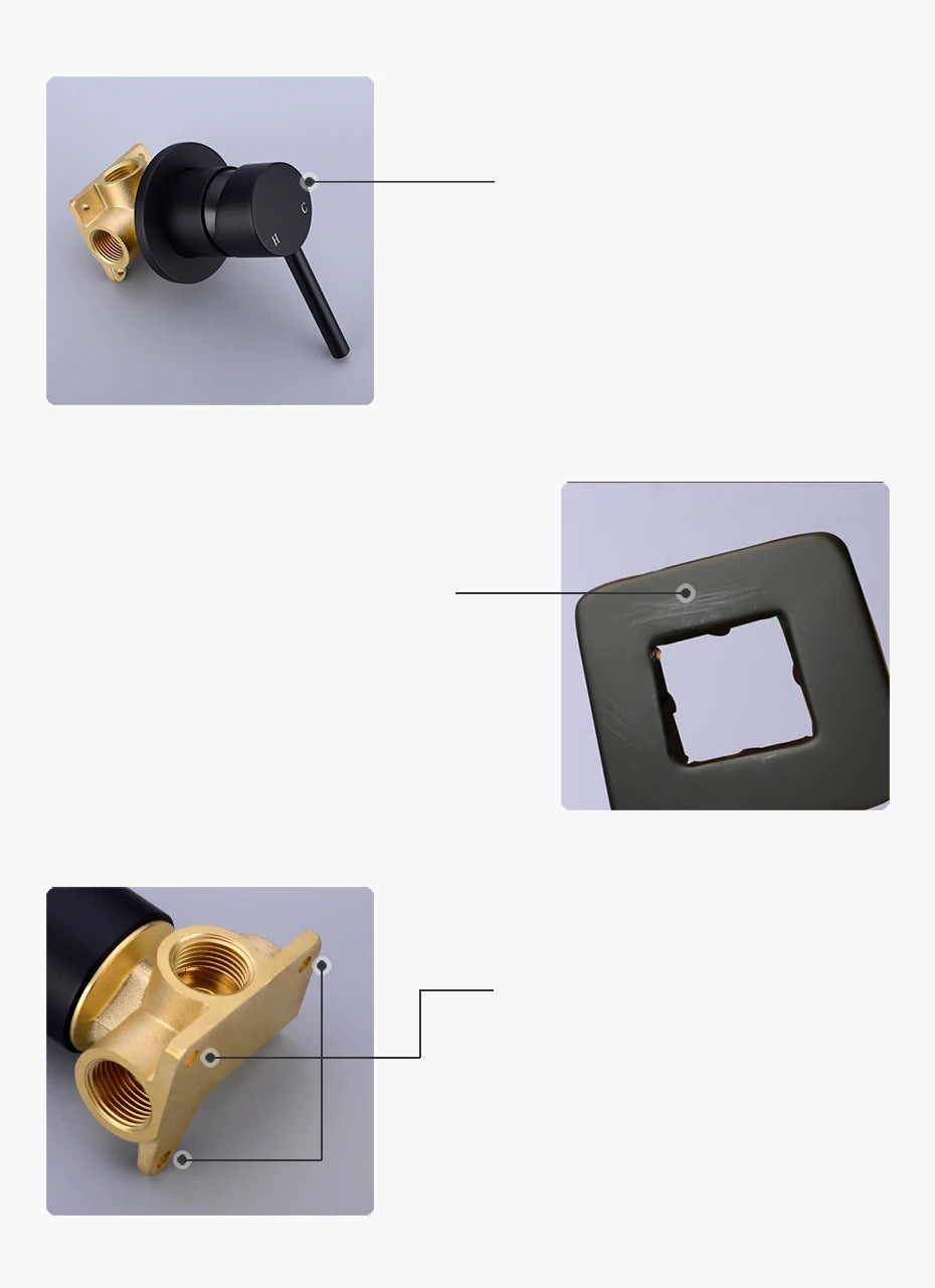 Black Bathroom Sink Faucet  Brass Tap Hot Cold Wash Basin Water Swivel Spout Wall Mounted Bath Mixer Brushed Gold Gunmetal