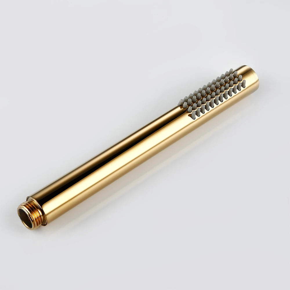 Smesiteli Brass Brushed Gold Wall-Mounted Hand Shower Head With Water Outlet Bracket Replacement Tap Bathroom Faucet