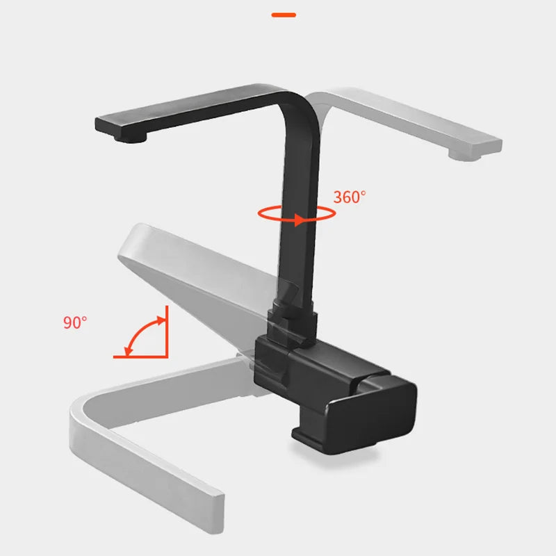 Black Kitchen Faucet 360° Rotating Fold Hot Cold Water Mixer Tap Deck Mount Sink Faucets 304 stainless steel quality Crane