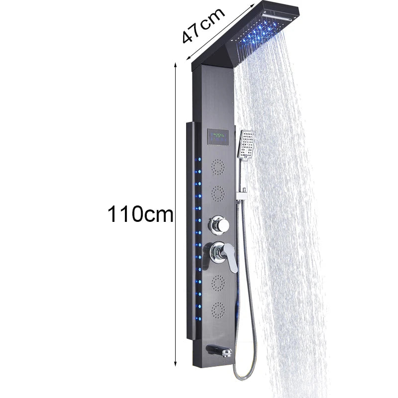 LED Shower Panel 5 Function Bathroom Shower Faucet