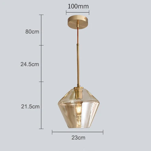Nordic Modern Glass Pendant lights Fixtures Loft LED Hanging Pendant Lamp for Kitchen Restaurant Living Room Bedroom E26 E27