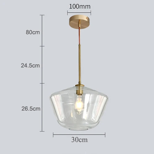 Nordic Modern Glass Pendant lights Fixtures Loft LED Hanging Pendant Lamp for Kitchen Restaurant Living Room Bedroom E26 E27