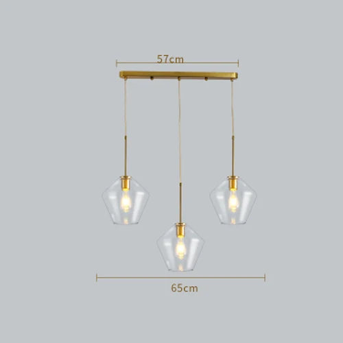 Nordic Modern Glass Pendant lights Fixtures Loft LED Hanging Pendant Lamp for Kitchen Restaurant Living Room Bedroom E26 E27